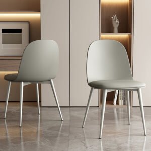 Stoel 'Jasmin' Assise PP Coussin PU Grijsgroen