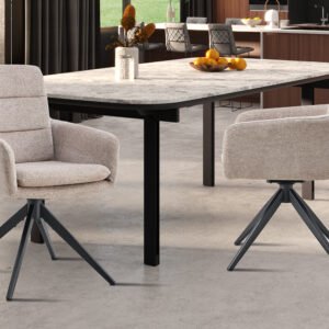 Stoel 'Lisold' Draaibaar Stof Fabb Raven Zand