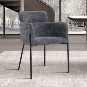 Stoel 'Naomi' Stof Grijs