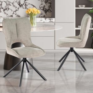 Stoel 'Mori' Draaibaar Stof Ote Share Lichtgrijs