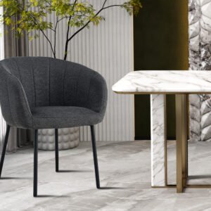 Stoel 'Sevilla' Stof Donkergrijs