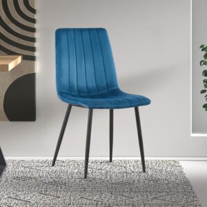 Stoel 'Willis' Fluweel Bleu