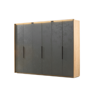 Milano 6-deurs Antraciet Kleerkast