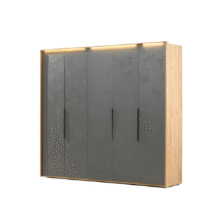 Milano 5-deurs Antraciet Kleerkast