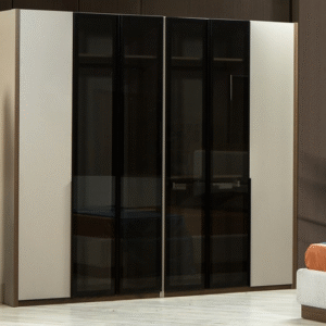 Erzin 6-deurs Kleerkast met Glas – Strand