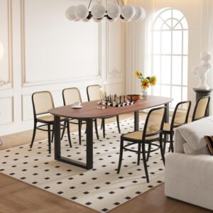 Tafel 'Tommy' 220x100 cm Deens Ovaal U-Poot Mango hout Bruin