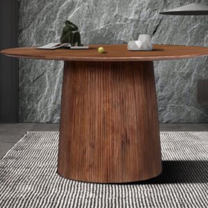 Tafel 'Miguel' 130 cm Rond Mango hout Lichtbruin