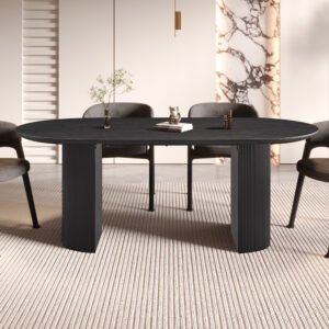 Tafel 'Lagos' 200 cm Ovaal Decor Donkerbruin