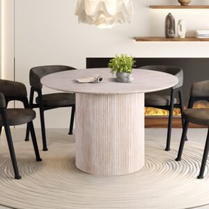 Tafel 'Lagos' 120 cm Rond Decor Travertin Beige