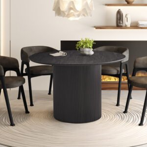 Tafel 'Lagos' 120 cm Rond Decor Donkerbruin