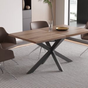 Uitschuifbare tafel 'Kos' 160-200 cm Donkerbruin