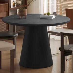 Tafel 'Miklos' 120 cm Rond Decor Donkerbruin
